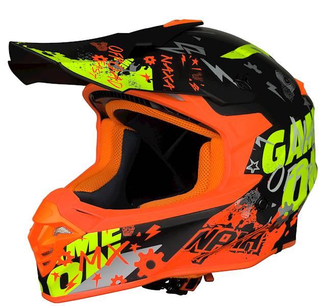 KASK MOTOCYKLOWY C9/P/M(mat) pomarańczowo żółty