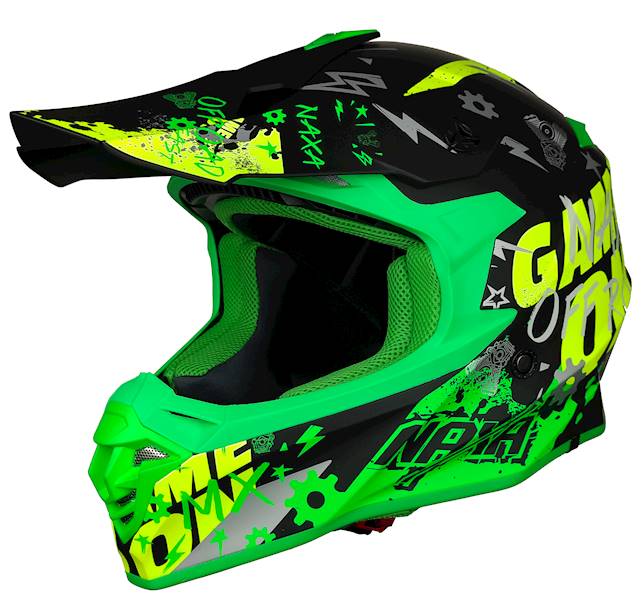 KASK MOTOCYKLOWY C9/O/S(mat) zielono żółty