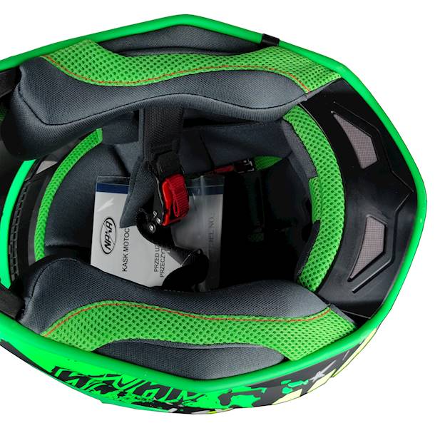 KASK MOTOCYKLOWY C9/O/S(mat) zielono żółty