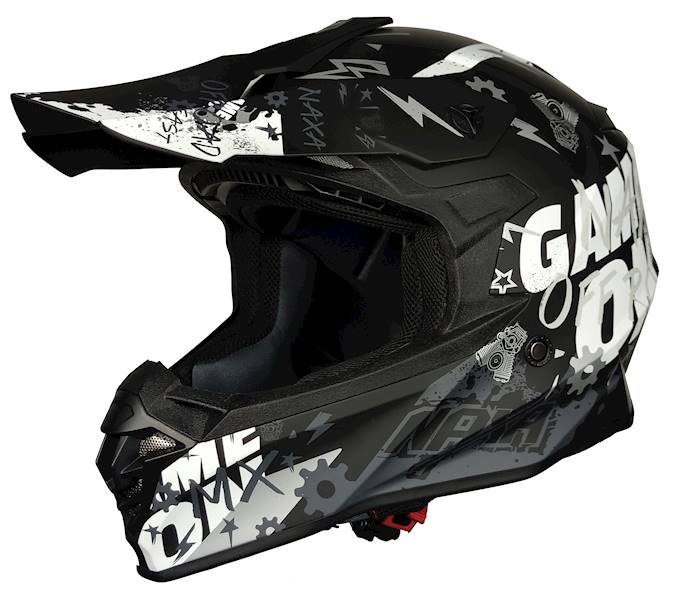 KASK MOTOCYKLOWY C9/N/L(mat) czarno biały