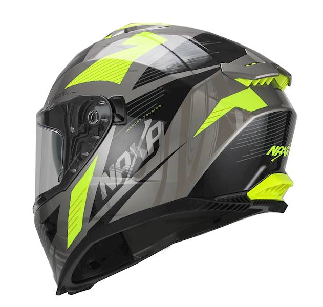 KASK MOTOCYKLOWY F31/E/XXL żółty blenda+pinlock