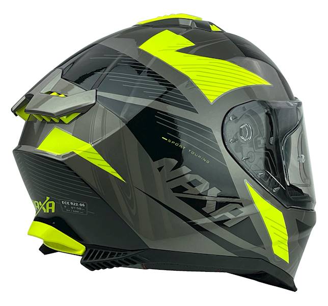 KASK MOTOCYKLOWY F31/E/XXL żółty blenda+pinlock