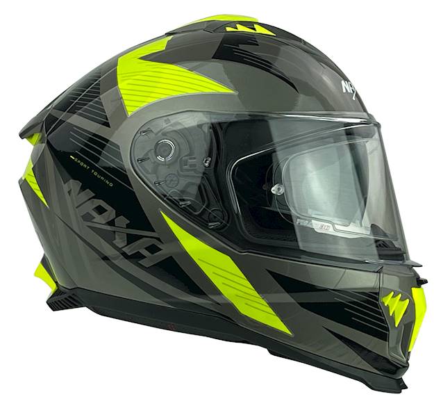 KASK MOTOCYKLOWY F31/E/XXL żółty blenda+pinlock
