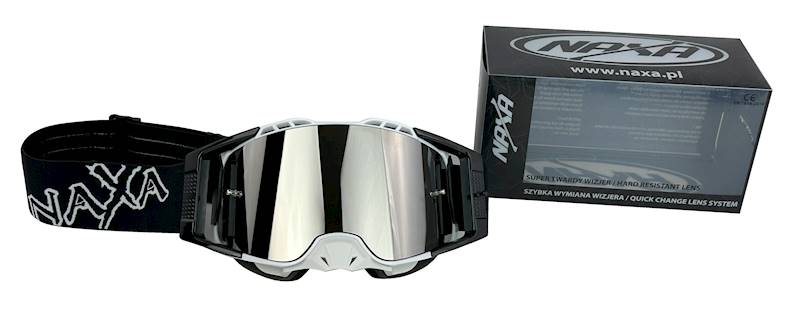 WIZJER DO GOGLI PREMIUM NAXA SREBNY LUSTRO ANTIFOG