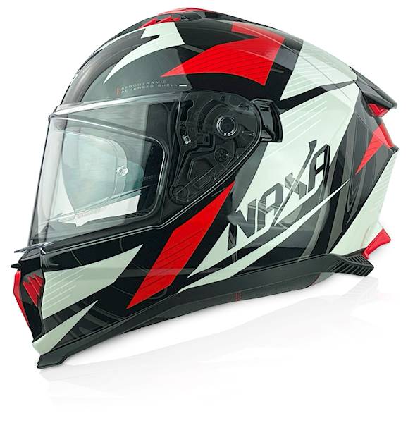 KASK MOTOCYKLOWY F31/F/S czerwony blenda+pinlock