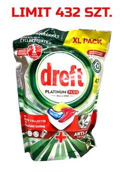 DREFT PLATINUM+ 47szt kaps. do zmywarki Lemon