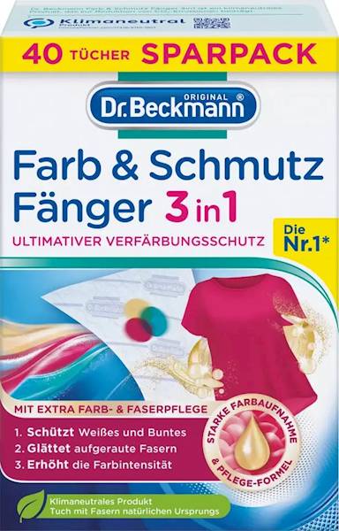 Dr Beckmann 40szt Farb&Schmutz chusteczki wyłap.