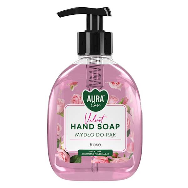 Aura mydło pomp.Rose 300ml