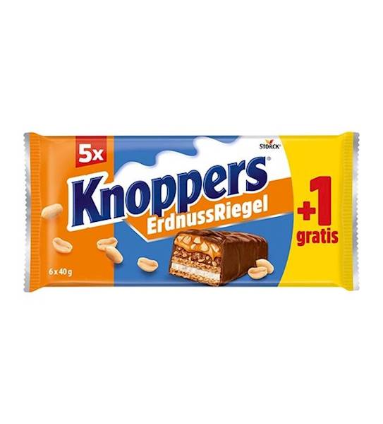 Knoppers Erdnuss Riegel 5+1szt 240g