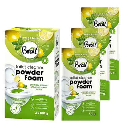 BRAIT Proszek do WC 3x100g Lemon&Basil