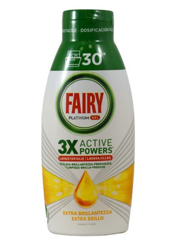 Fairy 30 myć żel Platinum do zmyw. 600ml Lemon