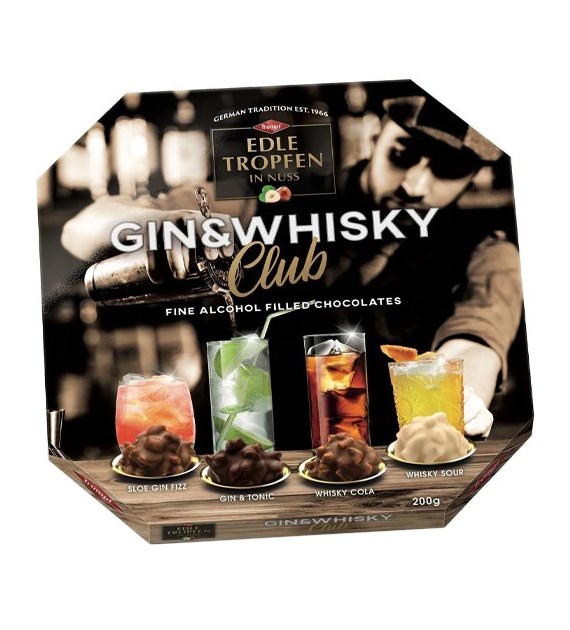 Trumpf Edle Tropfen in Nuss Gin & Whisky Club 200g