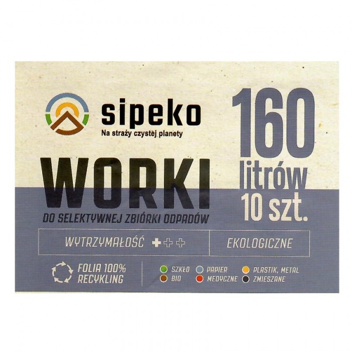 Sipeko 160l worki na śmieci 10szt