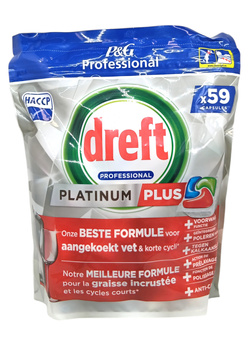 DREFT PLATINUM+ 59szt kaps. do zmywarki Original