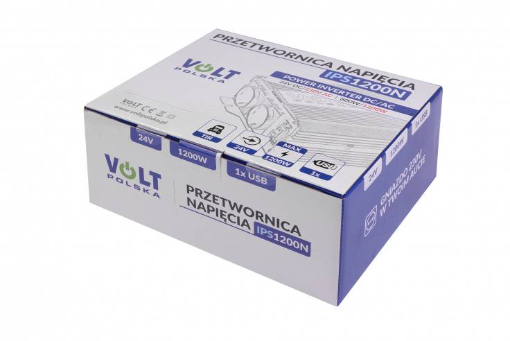 Przetwornica napiecia IPS 1200 N 24/230V (800/1200W) + USB
