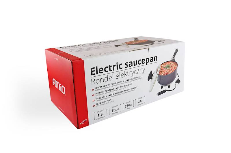 Rondel elektryczny z pokrywka do samoc hodu 18cm 8cm 250w 24v