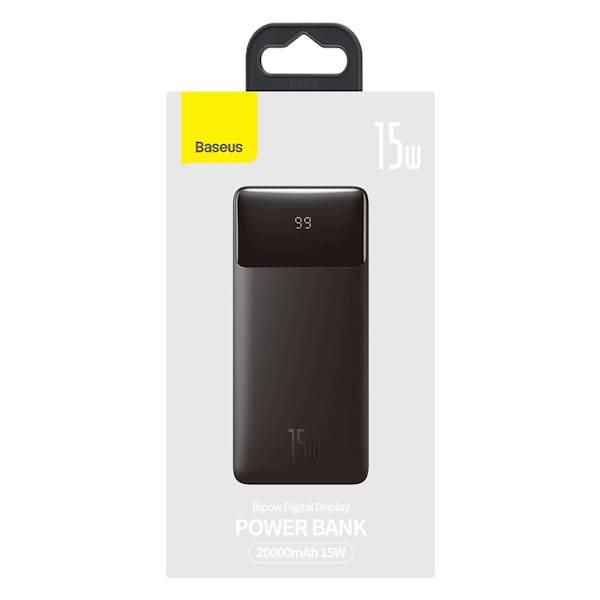 Power bank Bipow 15W 20000mAh czarny Baseus 