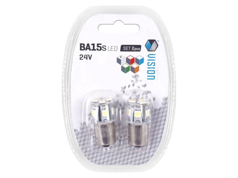 Żarówka VISION P21W BA15s 24V 8x 5050 SMD LED, biała, 2 szt.