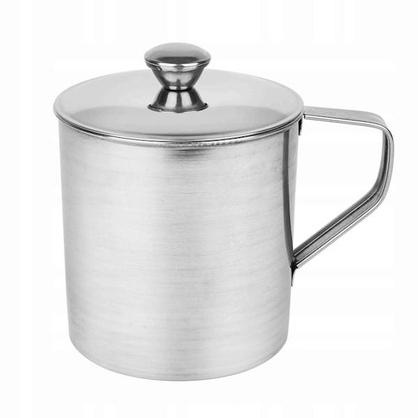 Kubek stalowy z pokrywką 600ml