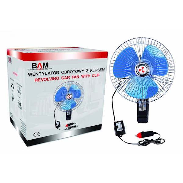 Wentylator obrot.8" klips- 24V 20W BAM CE