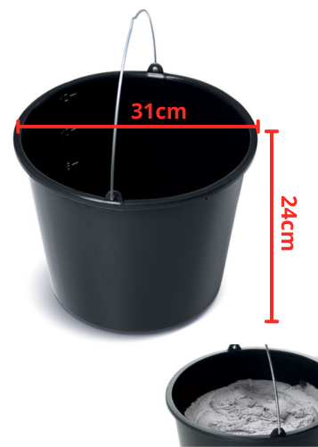 Wiadro plast.16L czarne