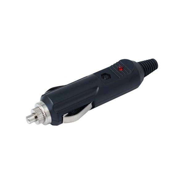 Wtyczka EURO z diodą i bezpiecz.12/24V max 15A