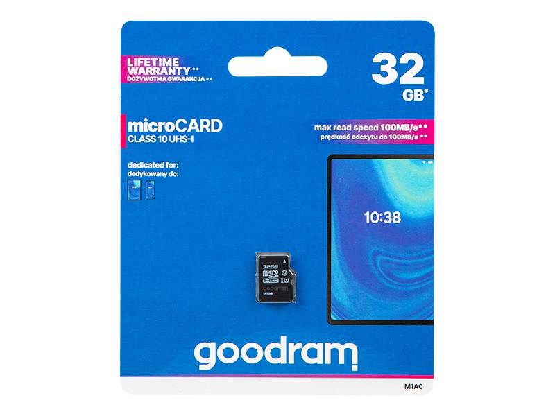Karta microSDHC 32GB CL10 UHS-I GOODRAM