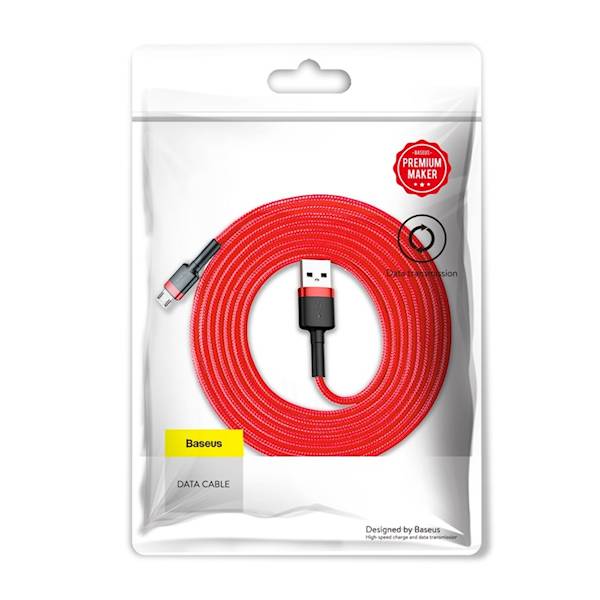 Kabel  CAMKLF-C09 micro USB 2,0m 1,5A czerwony Cafule USB