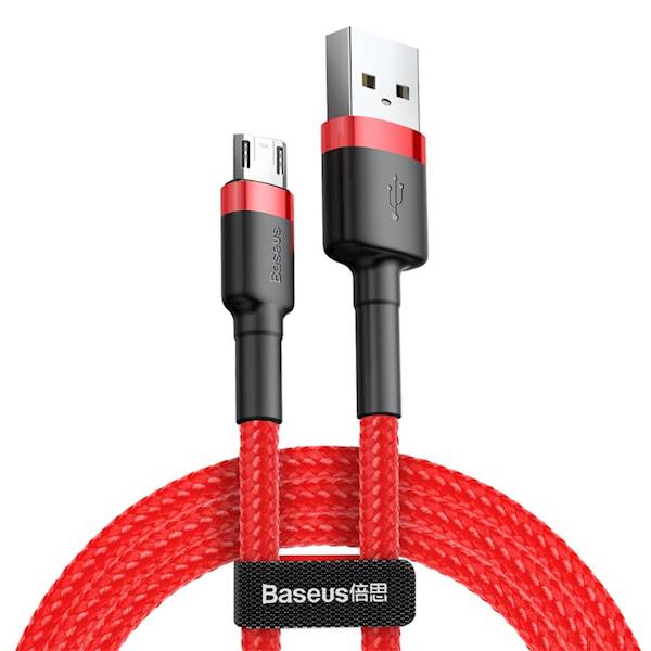 Kabel  CAMKLF-C09 micro USB 2,0m 1,5A czerwony Cafule USB