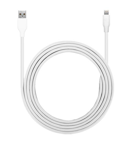 KABEL LIGHTNING IPHONE QC 1M BIAŁY