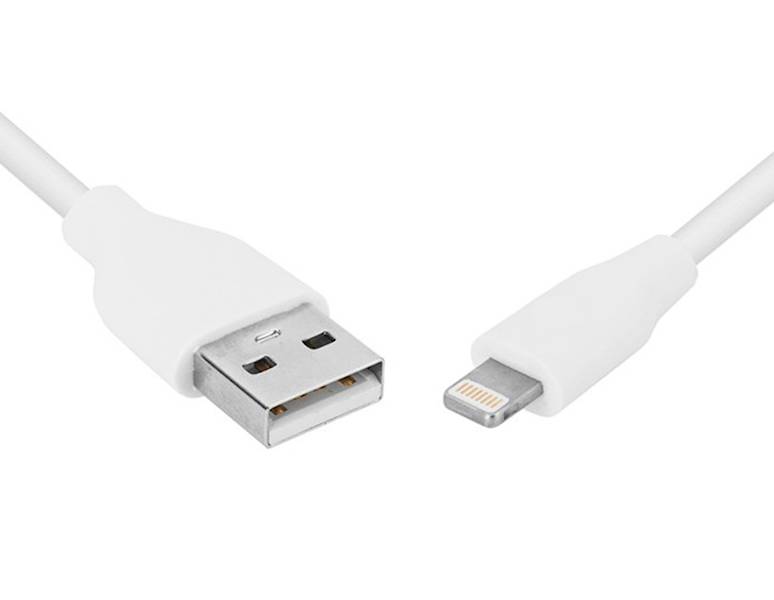 KABEL LIGHTNING IPHONE QC 1M BIAŁY