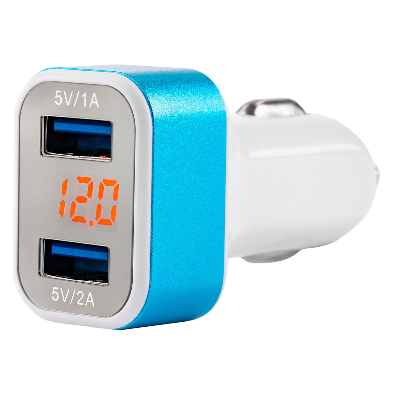 Ładowarka 2x USB + woltomierz TEST-04