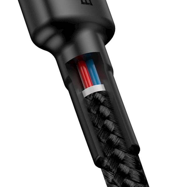 Kabel CATKLF-HG1 USB-C na USB-C PD Baseus Cafule PD 2.0, QC 3.0, 60W, 2m czarno-szary