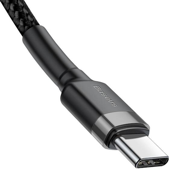 Kabel CATKLF-HG1 USB-C na USB-C PD Baseus Cafule PD 2.0, QC 3.0, 60W, 2m czarno-szary