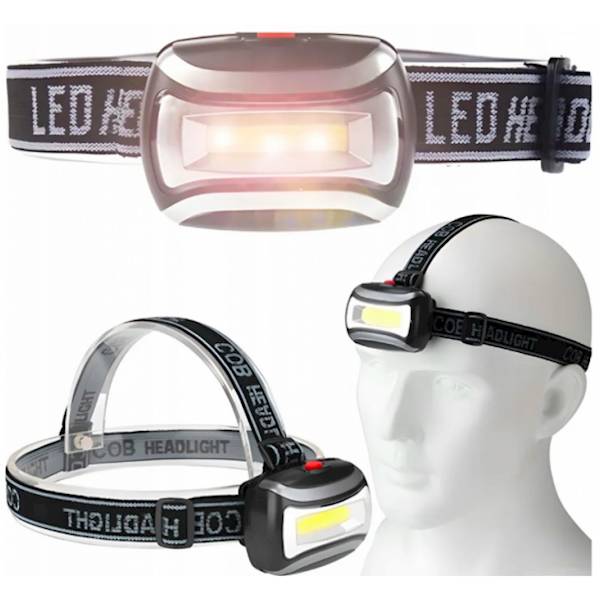 Latarka czołowa 1 LED COB