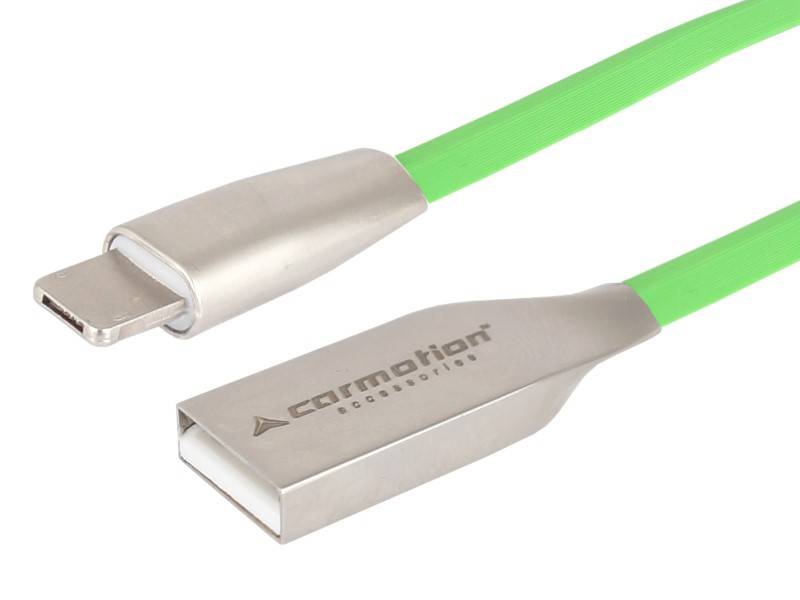Kabel do ładowania i synchronizacji, 120 cm, USB > zespolone micro USB & Lightning, zielony