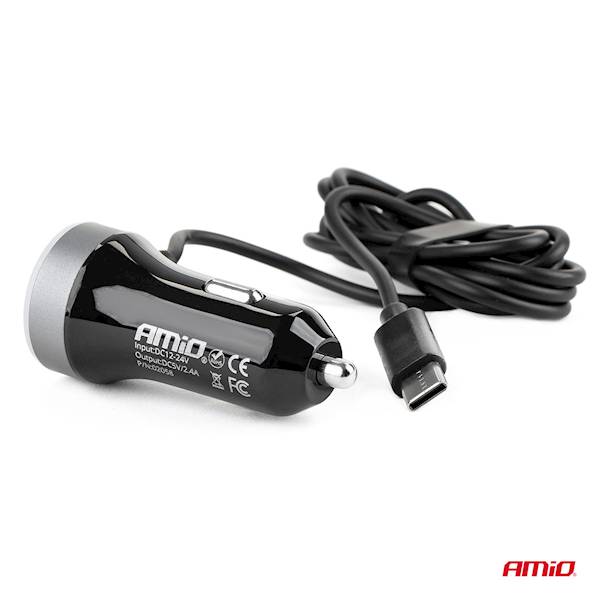 Ładowarka samochodowa / Car charger PCH PRO-03 USB-C+2xUSB 2.4A 12/24V