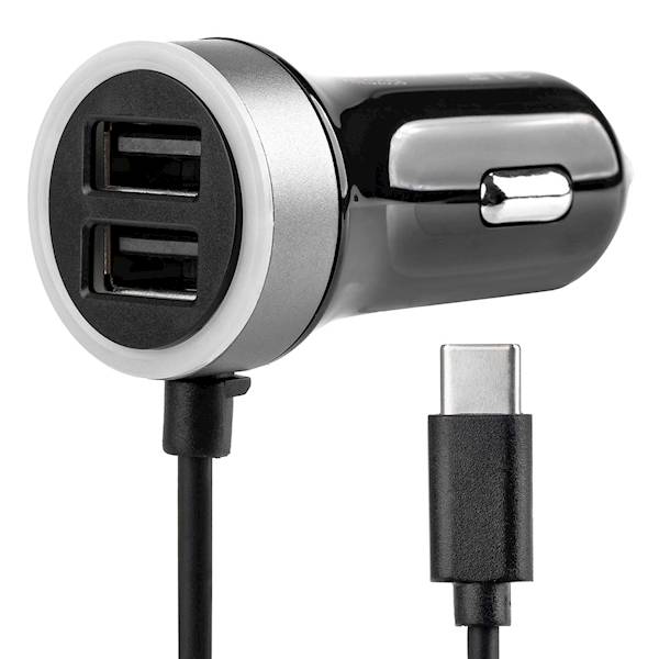 Ładowarka samochodowa / Car charger PCH PRO-03 USB-C+2xUSB 2.4A 12/24V