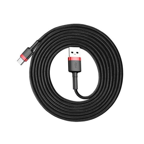 Kabel CATKLF-C91 nylonowy Type-C Quick Charge 3.0 2A 200cm Baseus Cafule Cable 