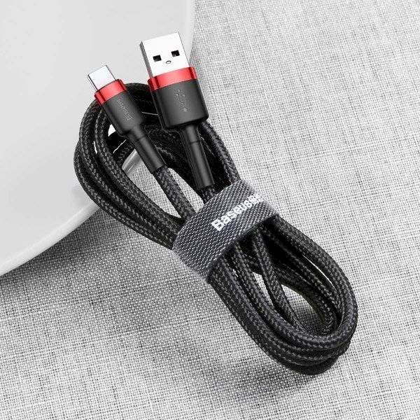 Kabel CATKLF-C91 nylonowy Type-C Quick Charge 3.0 2A 200cm Baseus Cafule Cable 