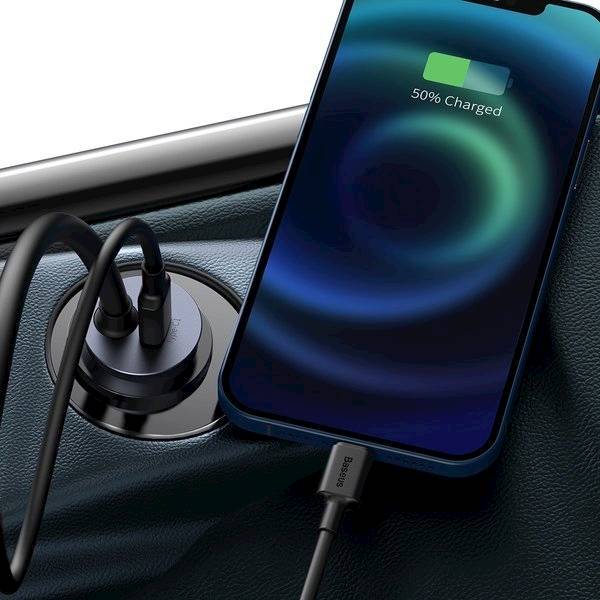 Ładowarka samochodowa z rozgałęźnikiem 2x USB-A + 2x Type-C 120W Baseus Share Together PPS 