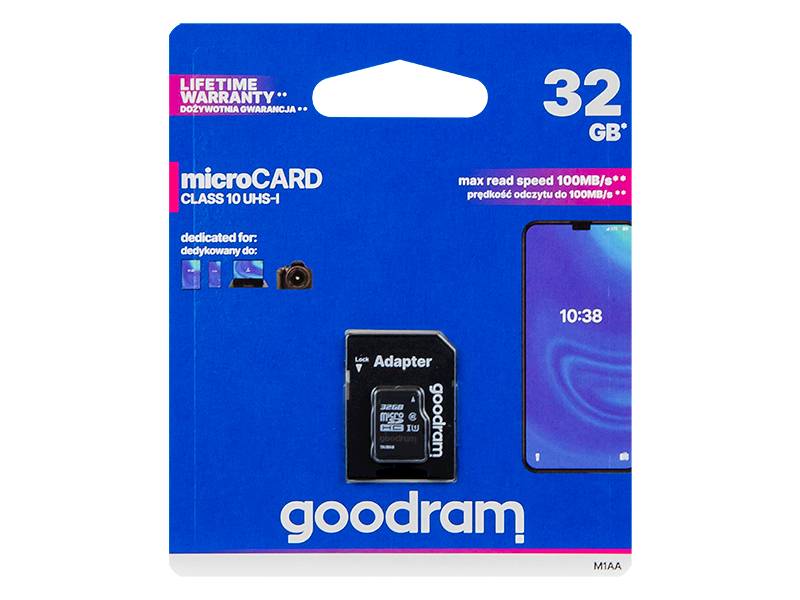 Karta microSDHC 32GB+ada.SD CL10 GOODRAM