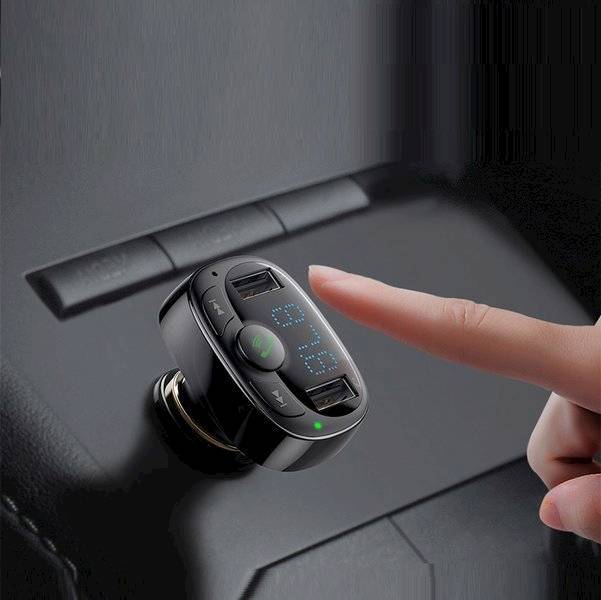 Transmiter CCMT000001 FM bluetooth MP3 Baseus  Ładowarka 2x USB TF microSD 3.4A