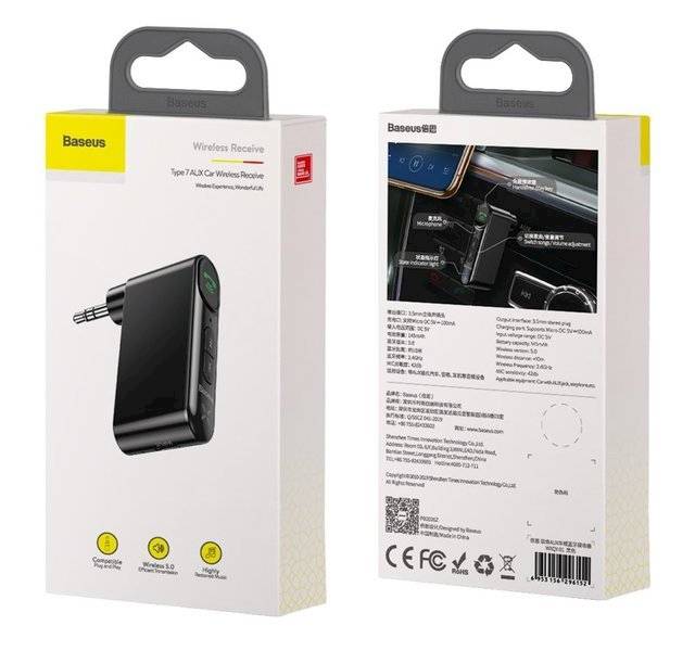 Transmiter WXQY010001 Baseus  bluetooth AUX do samochodu