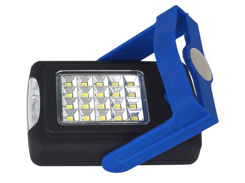 Lampka 20 SMD+3 LED z magnesem i haczykiem
