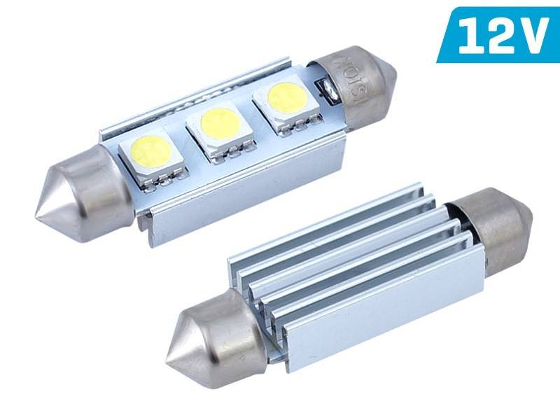 Żarówka VISION Festoon SV8.5 41mm 12V
3x 5050 SMD LED, CANBUS, biała, 1 szt.
