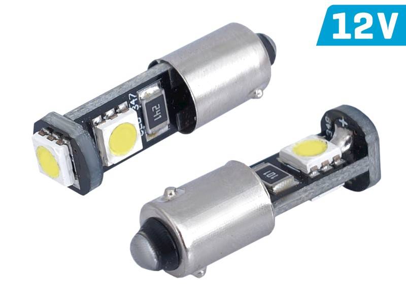 Żarówka VISION H6W BAX9s 12V 3x 5050
SMD  LED, CANBUS, biała, 1 szt.

