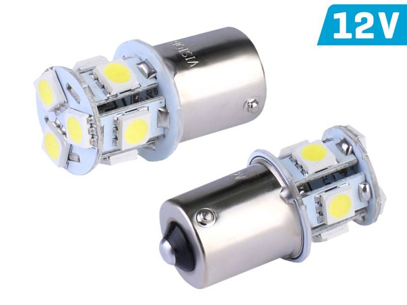 Żarówka VISION P21W BA15s 12V 8x 5050 SMD LED, biała, 1 szt.
