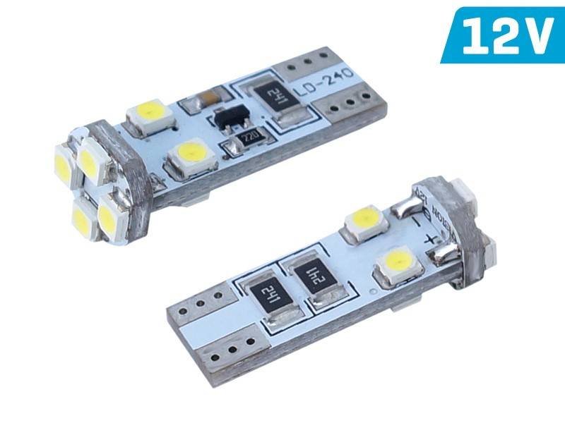 Żarówka VISION W5W (T10) 12V 8x 3528
SMD  LED, CANBUS, biała, 1 szt.
