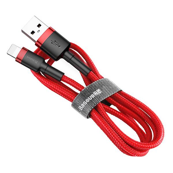 Kabel Baseus CALKLF-R09 Cafule USB - Lightning 3,0 m 1,5A czerwony
